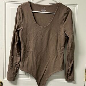 Nuuds Mocha Long Sleeve Bodysuit